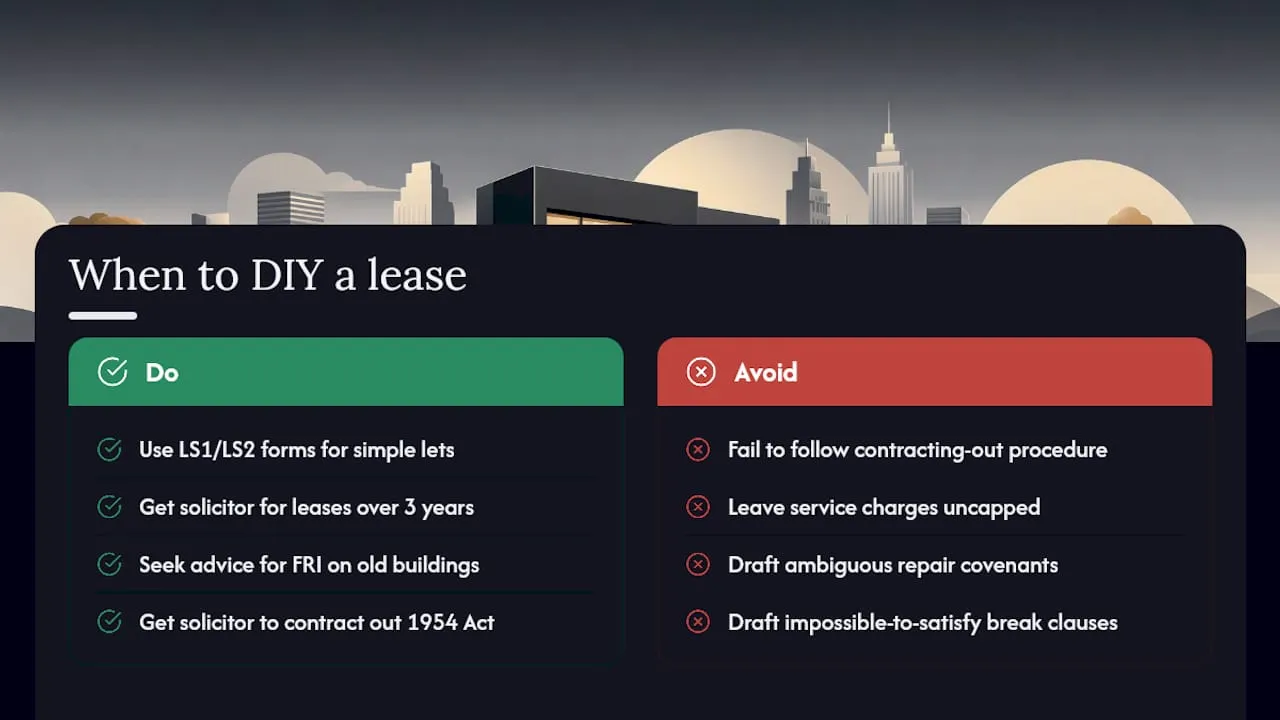Can you draft your own commercial lease? — overview diagram