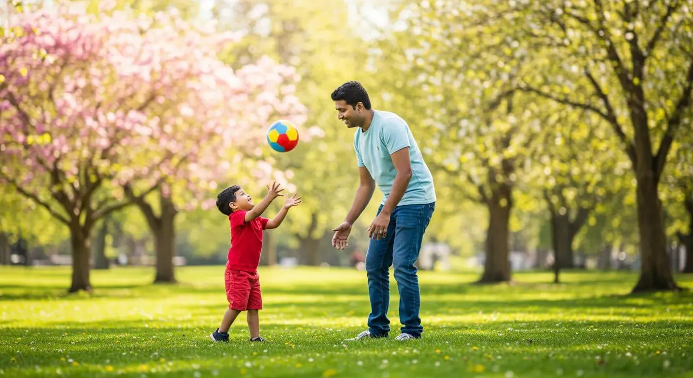 Parent and child enjoying time together in a park, representing child arrangement orders