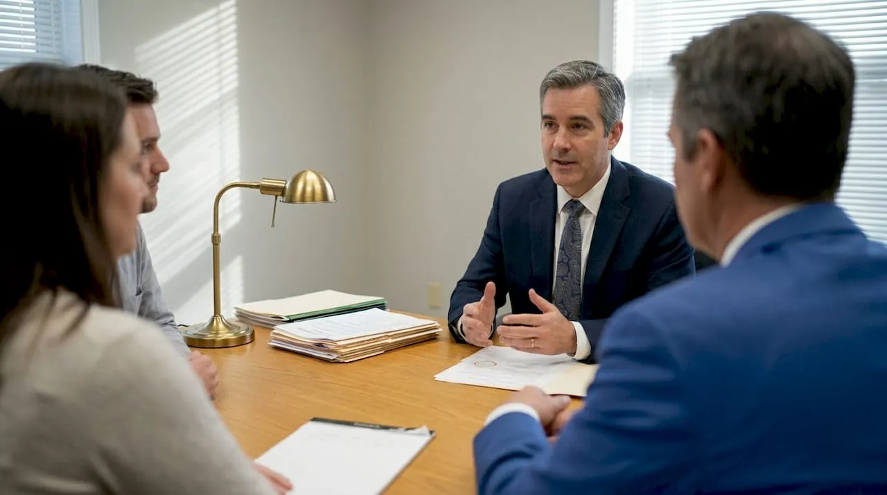 Solicitor mediating property settlement meeting