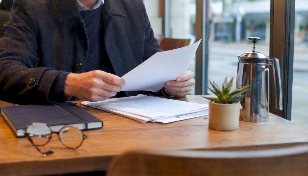 Landlord sorting property safety documents