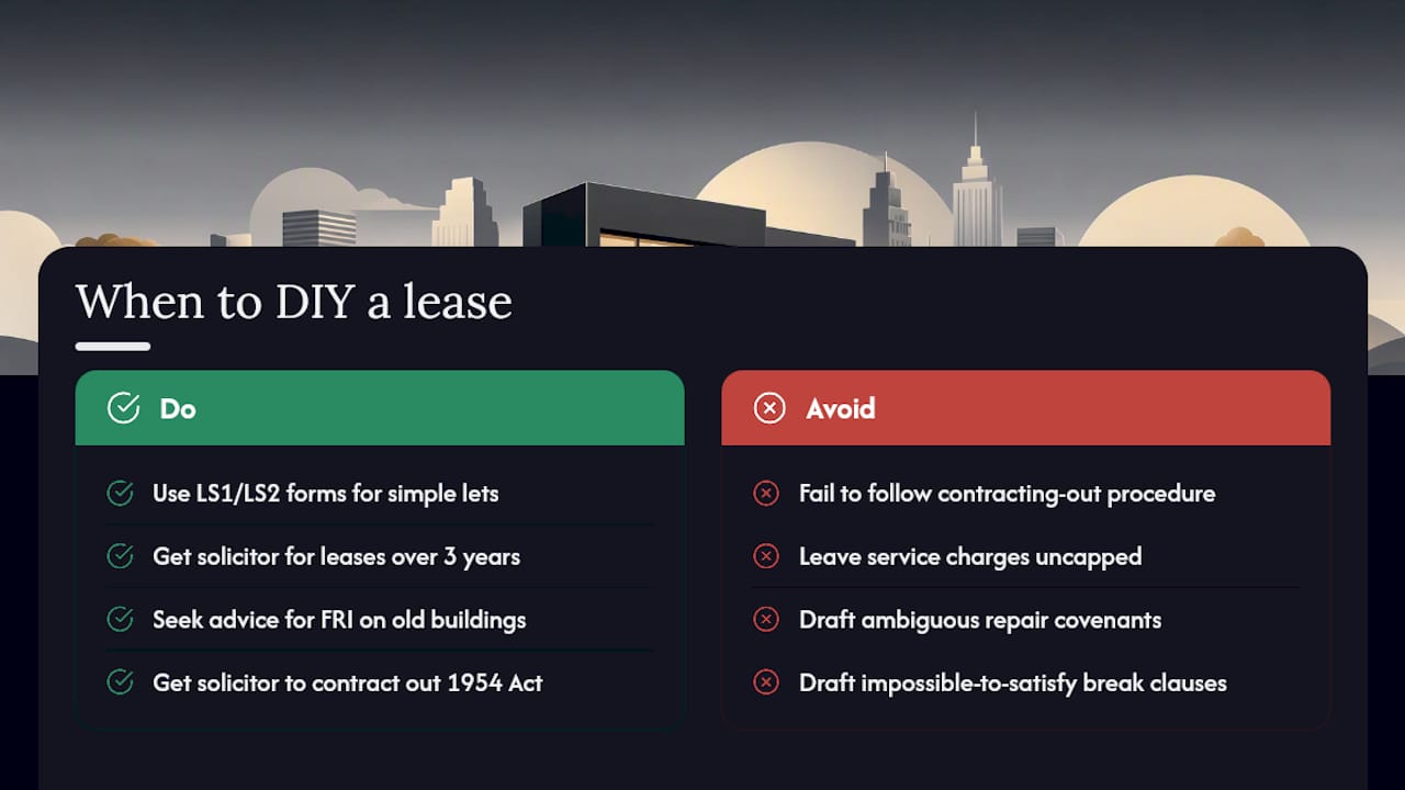 Can you draft your own commercial lease? — overview diagram
