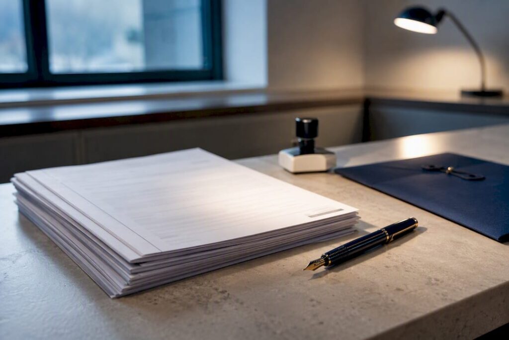 C100 application pack on filing counter